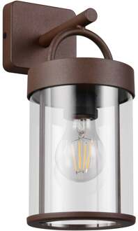 LED Wandlamp - Trion Noro - 1 Lichtpunt tot 28 Watt - E27-fitting - IP44 - Roestkleur - Gegoten Aluminium