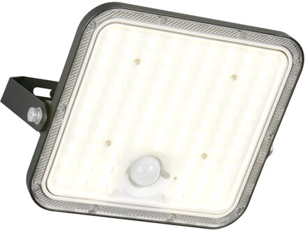 LED Wandlamp - Trion Vetra - 1 Lichtpunt van 18 Watt - Dimbaar - Natuurlijk Wit 4000K - Schemeringsensor - Bewegingssensor - Mat Zwart - Kunststof