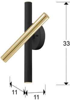 LED wandlamp Varas, dimbaar, goud/zwart goud, mat zwart, opaal