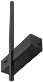LED wandlamp Vision, hoogte 30 cm, metaal, zwart, 3.000 K