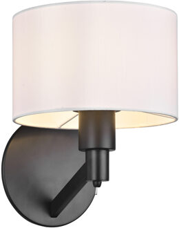 LED Wandlamp - Wandverlichting - Trion Cindy - E27 Fitting - Rond - Mat Zwart - Aluminium