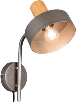 LED Wandlamp - Wandverlichting - Trion Giyon - E14 Fitting - Rond - Mat Nikkel - Aluminium Zilverkleurig