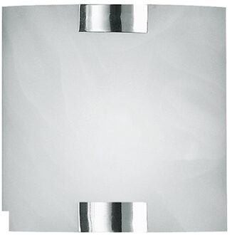 LED Wandlamp - Wandverlichting - Trion Mata - E14 Fitting - Vierkant - Mat Chroom - Aluminium Zilverkleurig