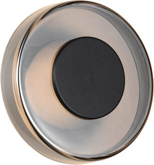 LED Wandlamp - Wandverlichting - Trion Ronde - 10W - Warm Wit - 3000K - Dimbaar - Mat Zwart - Metaal