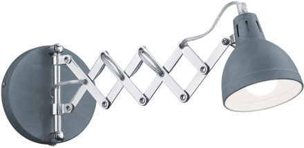 LED Wandlamp - Wandverlichting - Trion Sicano - E14 Fitting - Rond - Beton - Aluminium Grijs