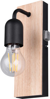 LED Wandlamp - Wandverlichting - Trion Turo - E27 Fitting - IP44 - Bruin - Natuurhout