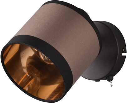 LED Wandlamp - Wandverlichting - Trion Vamos - E14 Fitting - Rond - Mat Zwart - Metaal