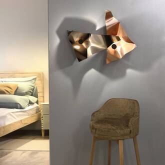 LED wandlamp Zona d'ombra, crème, 79 cm