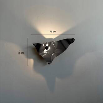 LED wandlamp Zona d'ombra, grijs, 79 cm antraciet