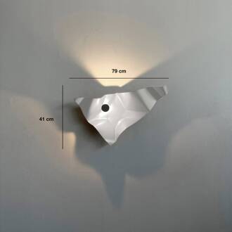 LED wandlamp Zona d'ombra, wit, 79 cm