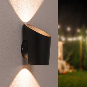 LED Wandlamp Zwart IP54 voor binnen en buiten