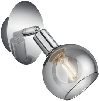 LED Wandspot - Trion Brista - E14 Fitting - 1-lichts - Rond - Glans Chroom - Aluminium Zilverkleurig