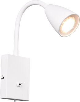 LED Wandspot - Wandverlichting - Trion Wolly - GU10 Fitting - 1-lichts - Rechthoek - Mat Wit - Aluminium