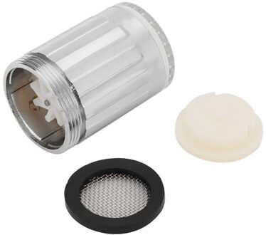 Led Water Kraan Streamen Licht 7/3 Kleuren Veranderen Glow Shower Streamen Tap Hoofd Druk Temperatuur Sensor Badkamer Geen Converter rood