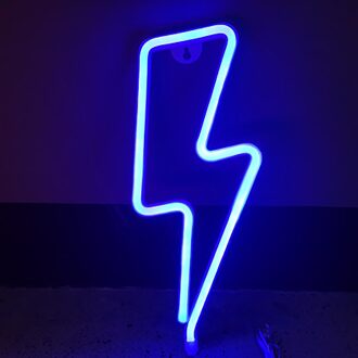 Led Waterdichte Lightning Neon Licht Wandlampen Batterij & Usb Powered Partij Bruiloft Venster Shop Home Decor Kinderkamer Night licht blauw