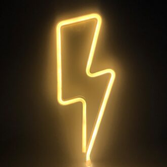 Led Waterdichte Lightning Neon Licht Wandlampen Batterij & Usb Powered Partij Bruiloft Venster Shop Home Decor Kinderkamer Night licht geel