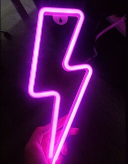 Led Waterdichte Lightning Neon Licht Wandlampen Batterij & Usb Powered Partij Bruiloft Venster Shop Home Decor Kinderkamer Night licht roze