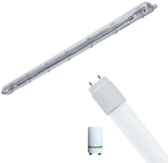 LED Waterdichte TL Armatuur met T8 Buis - Velvalux Strela - 120cm - Enkel - Koppelbaar - Waterdicht IP65 - 16W