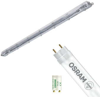 LED Waterdichte TL Armatuur met T8 Buis - Velvalux Strela - 120cm - Enkel - Koppelbaar - Waterdicht IP65 - OSRAM