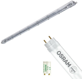 LED Waterdichte TL Armatuur met T8 Buis - Velvalux Strela - 150cm - Enkel - Koppelbaar - Waterdicht IP65 - OSRAM