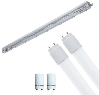 LED Waterdichte TL Armatuur met T8 Buizen - Velvalux Strela - 150cm - Dubbel - Koppelbaar - Waterdicht IP65 - 44W