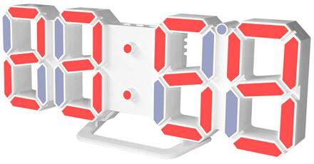 Led Wekker Digitale Snooze Tafel Klok Wake Up Light Elektronische Grote Tijd Kalender Temperatuur Display Home Decoratie Rood