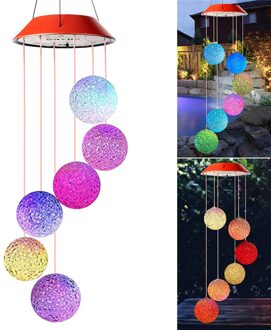 LED Zonne-energie Windgong Licht Zonne-verlichting voor Tuin Decoratie Thuis Tuin Opknoping Lamp Decor Outdoor Solar Wind Chime