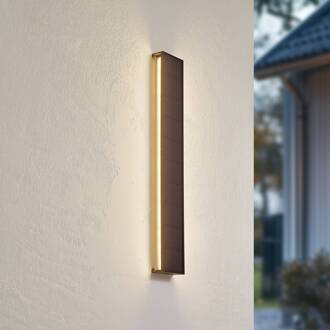 LED-zonne-wandlamp Laarni, dimbaar, IP54, zwart zwart, wit