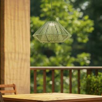 LED-zonnelamp Austas, groen, Ø 50 cm, USB, IP54 groen, zwart