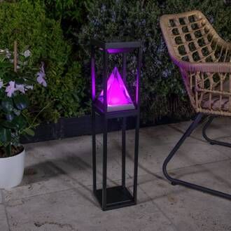 LED-zonnelamp tuinpadverlichting ALPS, zwart sensor IP44