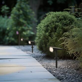 LED zonnespot Helier, 49 cm, zwart, grondspies