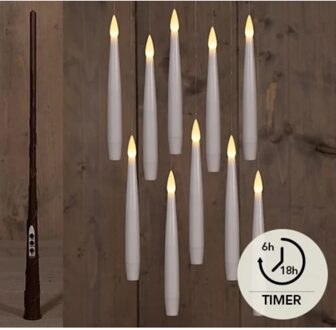 LED Zwevende kaarsen wit set a 10 H15cm