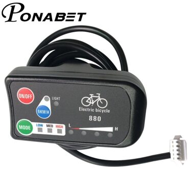 LED880 36V 48V Elektrische Fiets Display e fiets Controller LED Bike Panel Fietsonderdelen ebike