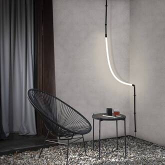 Leda Floor LED hanglamp 1-lamp zwart zwart, wit
