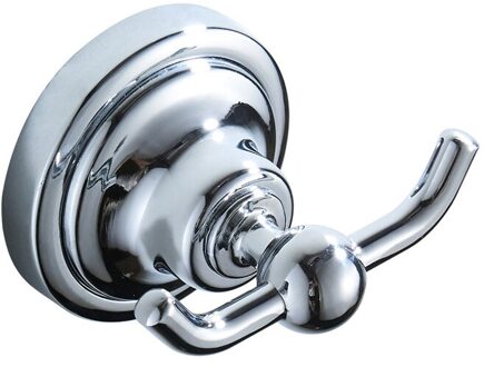 Ledeme Gewaad Haak Hangers Muur Mount Nail Moderne Rvs Chrome Hoed Handdoek Haken Twee Haak Badkamer Accessoires L1405-2