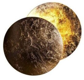 Lederam W Wandlamp - Goud - 17 cm