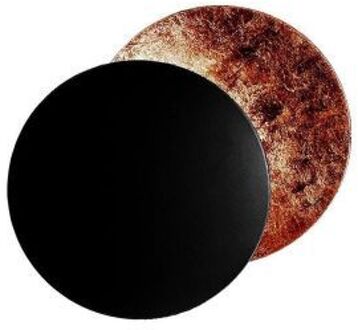 Lederam W Wandlamp - Zwart - Koper - 25 cm