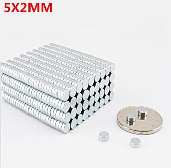 Ledere 100/500 Pcs 5X2 Neodymium Magneet 5 Mm * 2 Mm N35 Ndfeb Super Krachtige Magnetische Schijf 5mm X 2 Mm 5*2 100stk