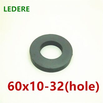 Ledere 2 Stks/partij Y30 Ring Ferriet Magneet 60*10 Mm Gat 32Mm Permanente Magneet 60Mm X 10mm Zwart Ronde Luidspreker 60X10
