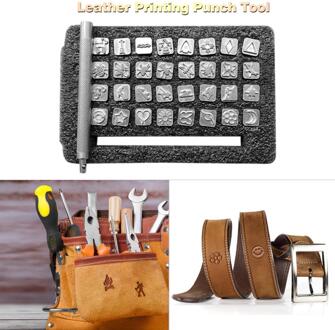 Lederen Afdrukken Punch Gereedschap Carving Craft Handgemaakte Lederen Ambachtelijke Sculptuur Stempel Voor Totem Avonturier Gelukkige Tijd Serie