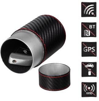Lederen Anti Diefstal Faraday Doos Auto Keyless Signaal Blocker Beveiliging Rfid Faraday Sleutelhanger Protector Voor Auto Rfid Signal Blokkeren