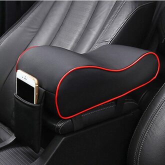 Lederen Auto Armsteun Doos Kussen Vorm Voor Vw Volkswagen Golf 5 6 7 Jetta Passat B5 B6 B7 b8 MK4 MK5 MK6 Tiguan Kever zwart rood lijn