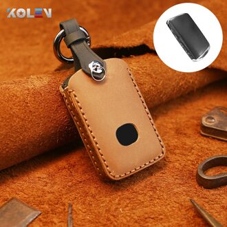 Lederen Auto Remote Key Case Cover Portemonnee Fob Voor Mazda 3 Alexa CX4 CX5 CX8 CX9 CX-30 3 Button Key Protector Shell bruin