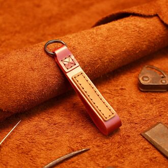 Lederen Auto Remote Key Case Cover Portemonnee Fob Voor Mazda 3 Alexa CX4 CX5 CX8 CX9 CX-30 3 Button Key Protector Shell Keychain rood