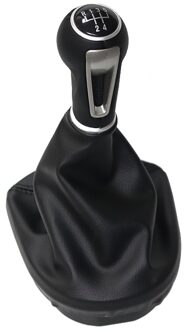 Lederen Auto Shift Pookknop Hendel Gaitor Boot Cover Voor Seat Altea Leon Ii Toledo Iii 2004 5 speed reeks