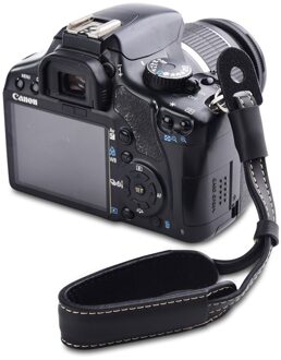Lederen Camera Wrist Hand Strap Double Layer Flexibele Grip voor OLYMPUS O-MD PEN-F EPL9 EPL8 EPL7 EPL6 EPL5 EP5 E-M5 e-M10 Mark 2 zwart