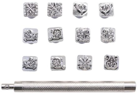 Lederen Carving Afdrukken Tool Tang Gr Stijl Plantaardig Gelooid Leer Carving Handgemaakte Lederen Diy Leer Afdrukken