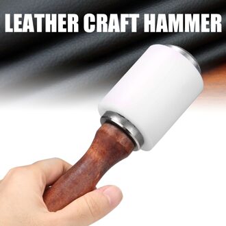 Lederen Carving Hamer Diy Craft Koeienhuid Punch Snijden Nylon Hamer Tool Met Houten Handvat Carving Gereedschap