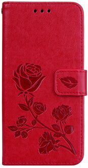 Lederen Case Voor Samsung Galaxy J3 Case J320 J320F SM-J320F Cover Voor Samsung J 3 Flip Cover Funda Full 360 Beschermende Coqa Rood