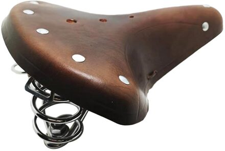Lederen Donkerbruin Fiets Kussen Dubbele-Lente Retro Seat Zadel Voorstoel Mat Voor Fiets Accessoires Voor Road fiets